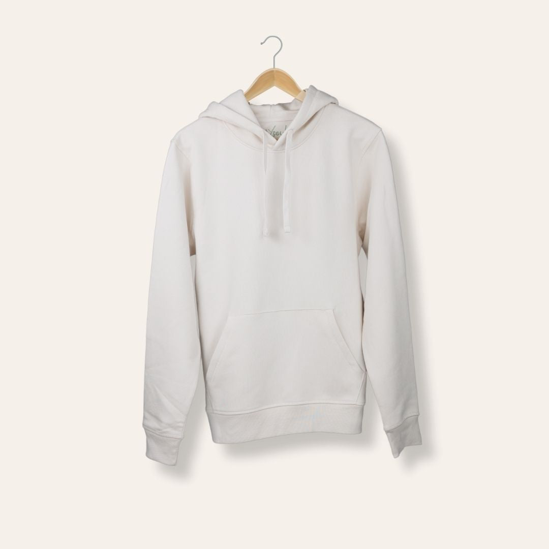 Hoodie - "Inhale / Exhale" vintage white