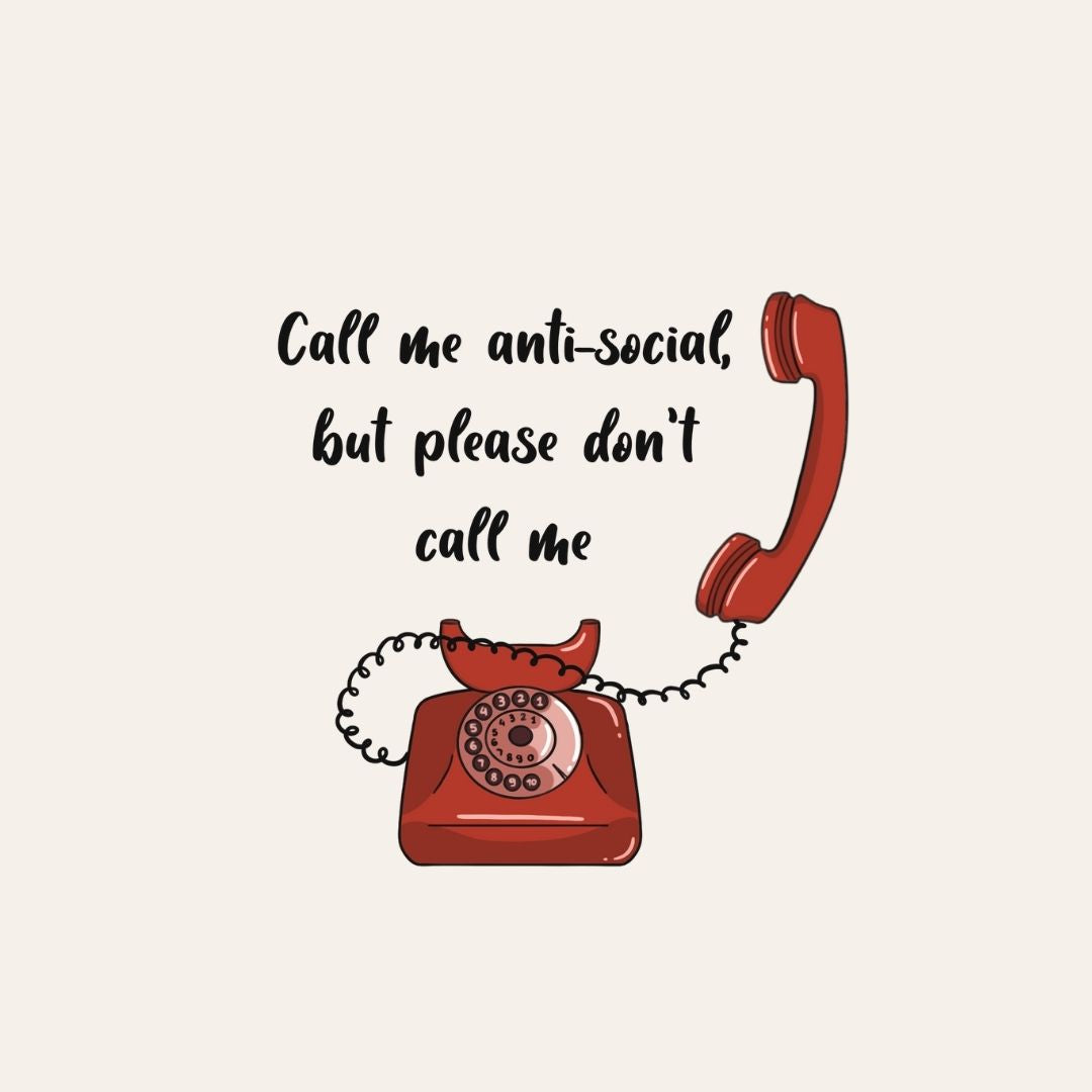 Sweatshirt - "Call me antisocial" dry brown