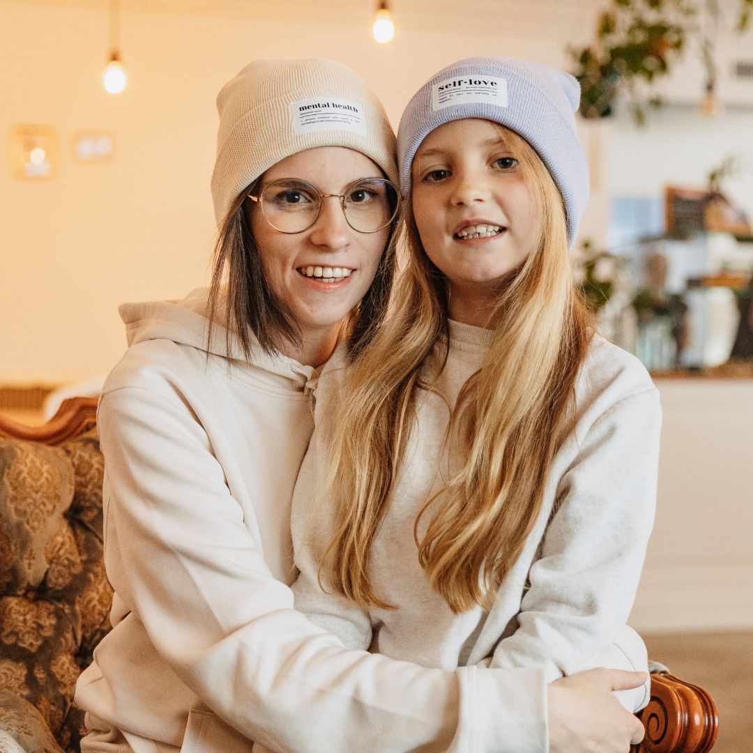 Mütze "Mental Health" in Creme (Beanie)